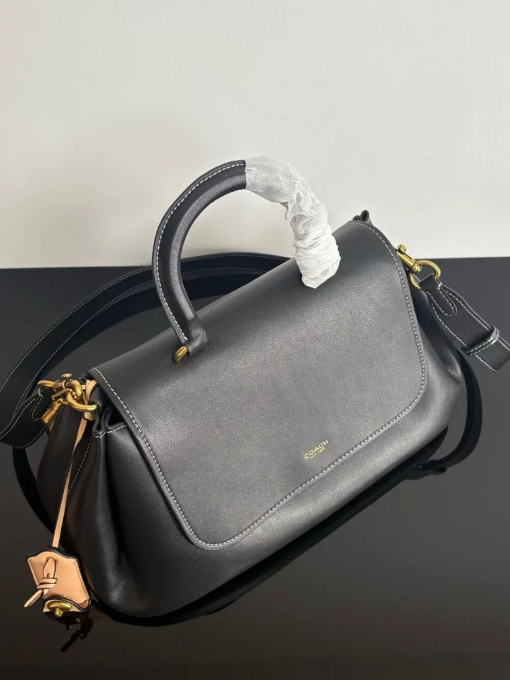 COACH Slouchy Rogue Top Handle Bag